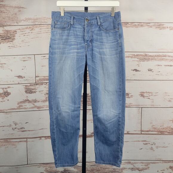 Allsaints Spitalfields Jack's Place Straight Leg Jeans Blue Size 27 - Picture 1 of 8